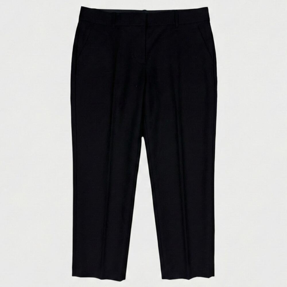 J. Crew Factory City Fit Size 8 Skimmer Black Womens Pants Wool Blend